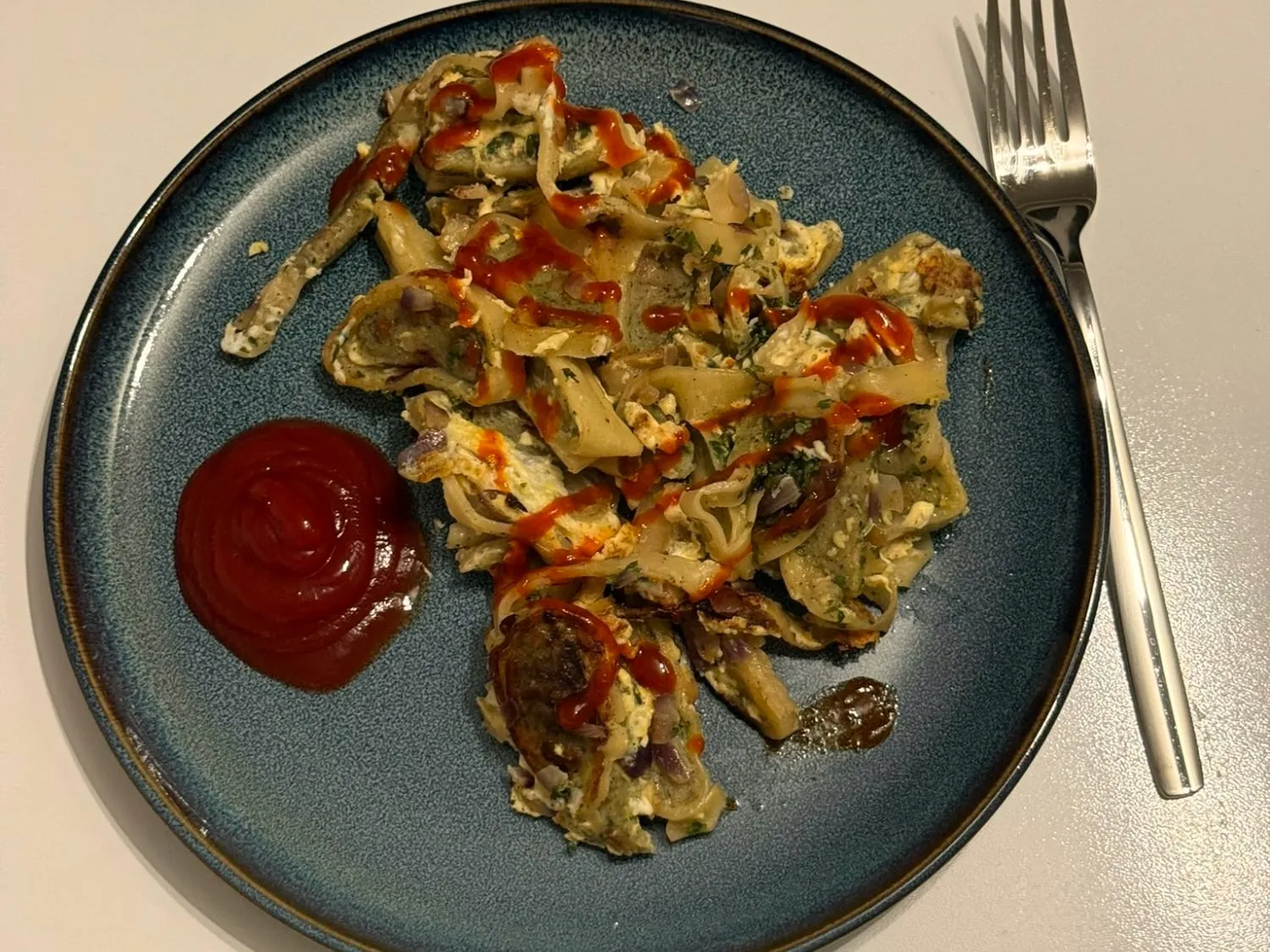 Maultaschen mit Ei